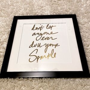 “Don’t let anyone even steal your sparkle” frame